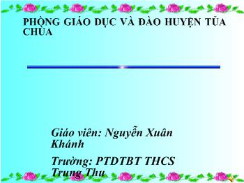 Bài giảng Hóa học 9 - Nguyễn Xuân Khánh