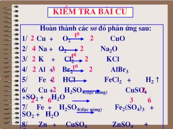 Bài giảng Hóa học 9 - Tiết 22: Tính chất hóa học của Kim loại