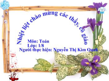 Bài giảng Toán Lớp 1 - Nguyễn Thị Kim Oanh - Bài: Số 10