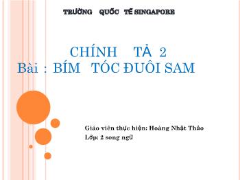 Bài giảng Chính tả Lớp 2 - Hoàng Nhật Thảo - Bài: Bím tóc đuôi sam