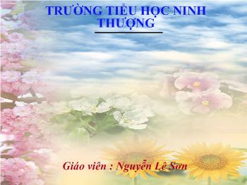 Bài giảng Chính tả Lớp 2 - Nguyễn Lê Sơn - Bài: Bé Hoa