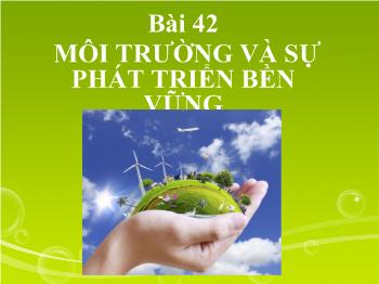 Bài giảng Địa lí 10 - Bài 42: Môi trường và sự phát triển bền vững