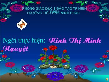 Bài giảng Luyện từ và câu Lớp 2 - Ninh Thị Minh Nguyệt - Từ chỉ hoạt động, trạng thái, dấu phẩy