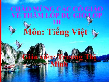 Bài giảng Tiếng Việt Lớp 1 - Trương Thị Minh - Bài 46: ôn, ơn
