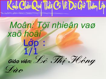 Bài giảng Tự nhiên và xã hội Lớp 1 - Lê Thị Hồng Đào - Nhật biết cây cối và con vật