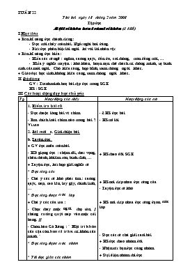 Giáo án Tập đọc Lớp 2 - Tuần 22