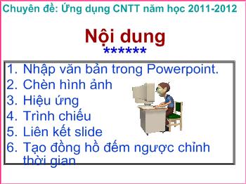 Ứng dụng CNTT năm học 2011-2012