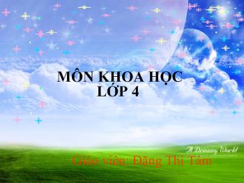 Bài giảng Khoa học Lớp 4 - Đặng Thị Tâm - Phòng bệnh béo phì