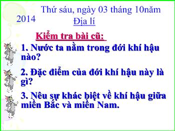 Bài giảng Môn địa lý bài 4: Sông ngòi