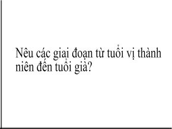 Bài giảng Môn khoa học: Vệ sinh ở tuổi dậy thì