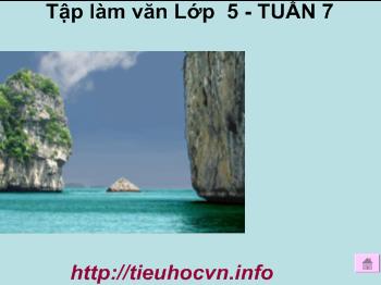 Bài giảng Môn tập làm văn lớp 5 tuần 7: Luyện tập Tả cảnh