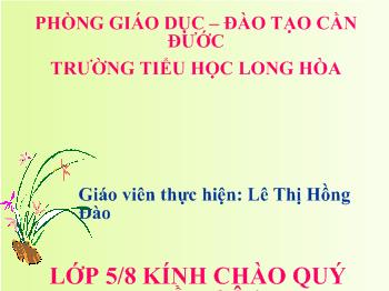 Bài giảng Môn toán lớp 5: Luyện tập tiết 57