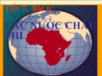 Bài giảng Môn Lịch sử lớp 9 - Tiết 7 - Bài 6: Các nước ở Châu Phi