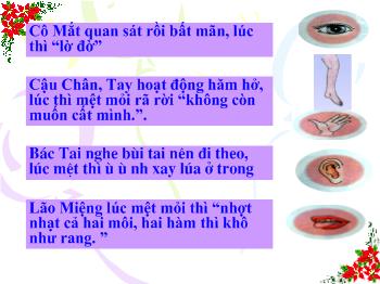 Bài giảng Môn Ngữ văn lớp 6 - Chân, tay, tai, mắt, miệng (tiết 5)