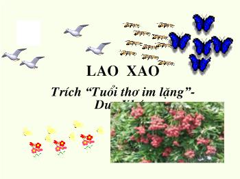 Bài giảng Môn Ngữ văn lớp 6 - Tiết 113 - Lao xao (tiết 5)