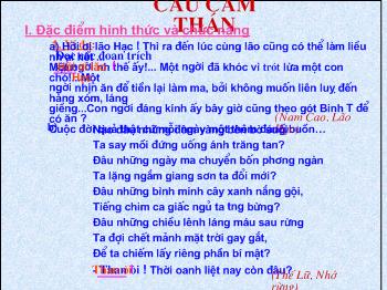 Bài giảng Môn Tiếng Việt - Câu cảm thán