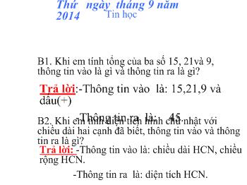 Bài giảng Môn Tin học - Bài 2: Khám phá về máy tính