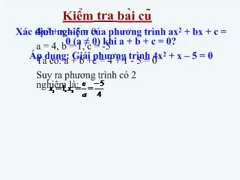 Bài 7. Phương trình quy về phương trình bậc hai