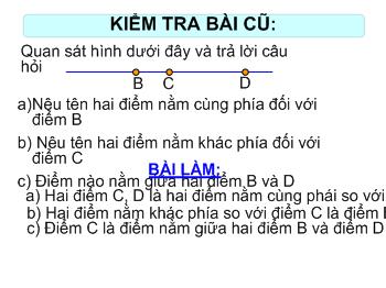 Bài giảng Môn Toán lớp 6 - Bài 3:Đường thẳng đi qua hai điểm