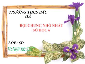 Bài giảng Môn Toán lớp 6 - Bội chung nhỏ nhất (tiết 2)