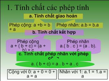 Bài giảng Môn Toán lớp 6 - Ôn tập chương I