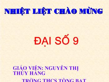 Tiết 51 - Bài 3: Phương trình bậc hai một ẩn