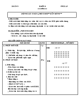 Giáo án Thể dục Khối 5 - Tiết 17: Động tác chân - Trò chơi 