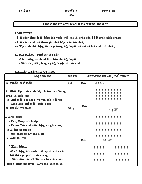 Giáo án Thể dục Khối 5 - Tiết 18: Trò chơi 