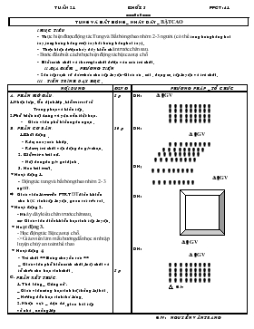 Giáo án Thể dục Khối 5 - Tiết 41: Tung và bắt bóng - Nhảy dây - Bật cao