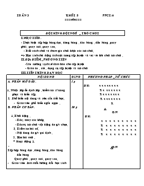 Giáo án Thể dục Khối 5 - Tiết 6: Đội hình đội ngũ - Trò chơi