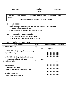 Giáo án Thể dục Khối 5 - Tuần 12, Tiết 23