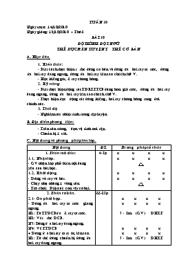 Giáo án Thể dục Lớp 1 - Tuần 10 - Năm học 2010-2011