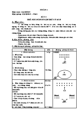 Giáo án Thể dục Lớp 1 - Tuần 11 - Năm học 2010-2011
