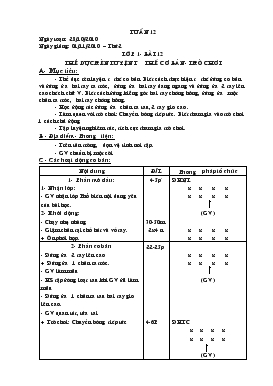 Giáo án Thể dục Lớp 1 - Tuần 12 - Năm học 2010-2011