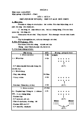 Giáo án Thể dục Lớp 1 - Tuần 14 - Năm học 2010-2011