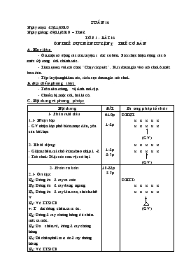 Giáo án Thể dục Lớp 1 - Tuần 16 - Năm học 2010-2011