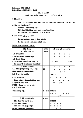 Giáo án Thể dục Lớp 1 - Tuần 9 - Năm học 2010-2011