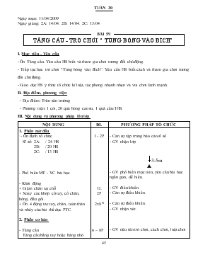 Giáo án Thể dục Lớp 2 - Tuần 30