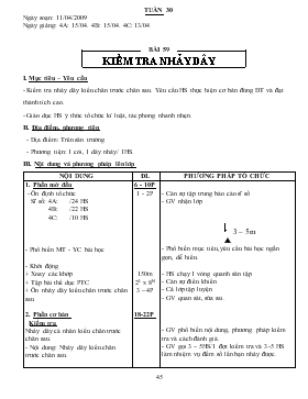 Giáo án Thể dục Lớp 4 - Tuần 30