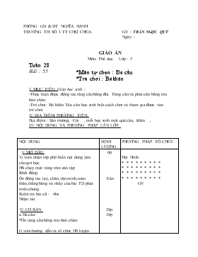 Giáo án Thể dục Lớp 5 - Tuần 28 - Trần Ngọc Quý