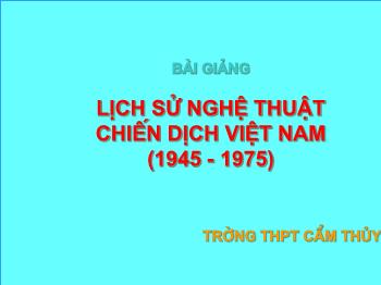 Lịch sử nghệ thuật chiến dịch Việt Nam (1945-1975) - Trường THPT Cẩm Thủy 1