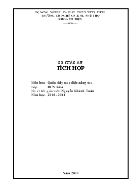 Bài giảng Bài 1: Quấn dây máy khoan, máy mài cầm tay