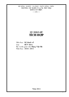 Bài giảng Bài 1: Quan hệ logic cơ bản và thông dụng