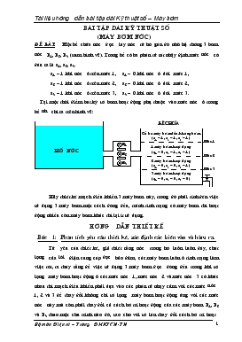 Bài giảng Bài tập dài kỹ thuật số (máy bơm nước)