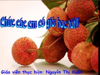 Bài giảng Công nghệ 9 - Tiết 16, Bài 9: Kĩ thuật trồng cây vải - Nguyễn Thị Xuân