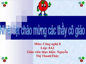 Bài giảng Công nghệ lớp 8 - Bài 24: Khái Niệm Về Chi Tiết Máy Và Lắp Ghép