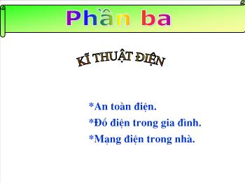 Bài Giảng Công Nghệ Lớp 8 - Bài 32 : Vai Trò Của Điện Năng Trong Sản Xuất Và Đời Sống