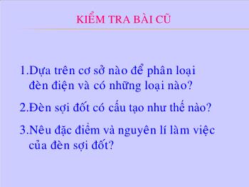 Bài Giảng Công Nghệ Lớp 8 - Bài 39: Đèn Huỳnh Quang