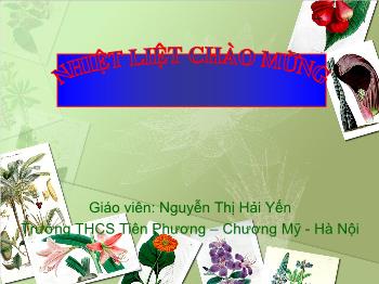 Bài Giảng Công Nghệ Lớp 8 - Nguyễn Thị Hải Yến - Tiết 20 - Bài 20: Dụng Cụ Cơ Khí