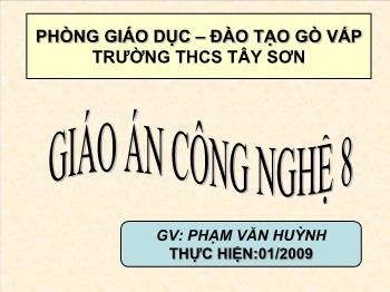 Bài giảng Công nghệ lớp 8 - Tiết 30 - Bài 33: An Toàn Điện